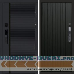 Termo Door  Smart (Смарт) Black Line Flat Черный кварц